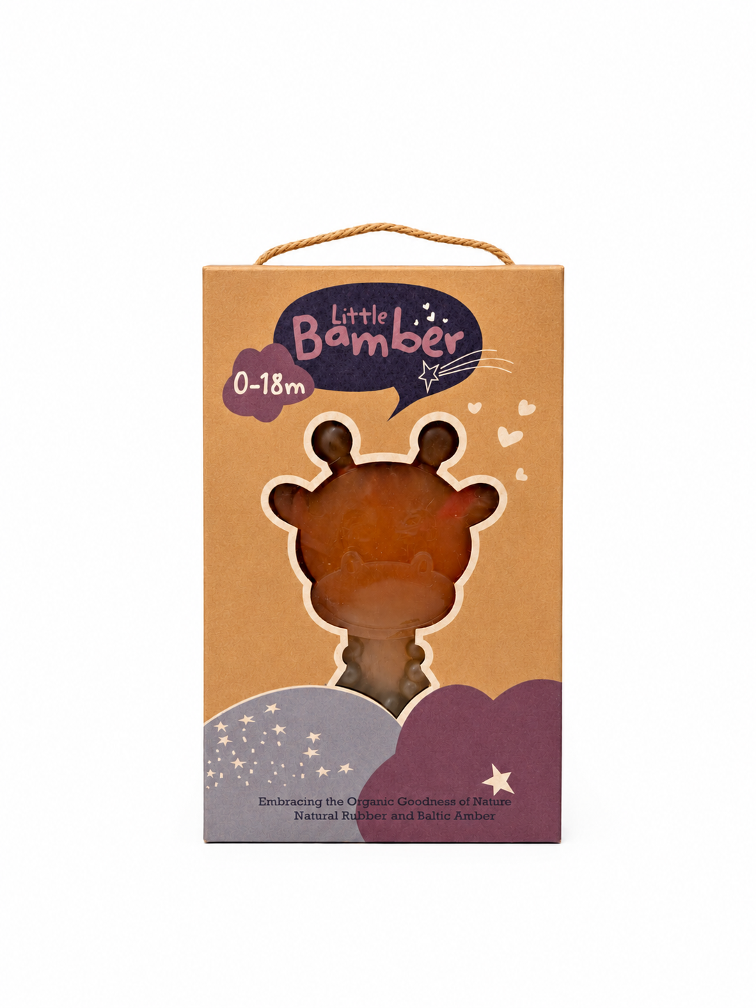 The Little Bamber Natural Rubber & Baltic Amber Teething Toy