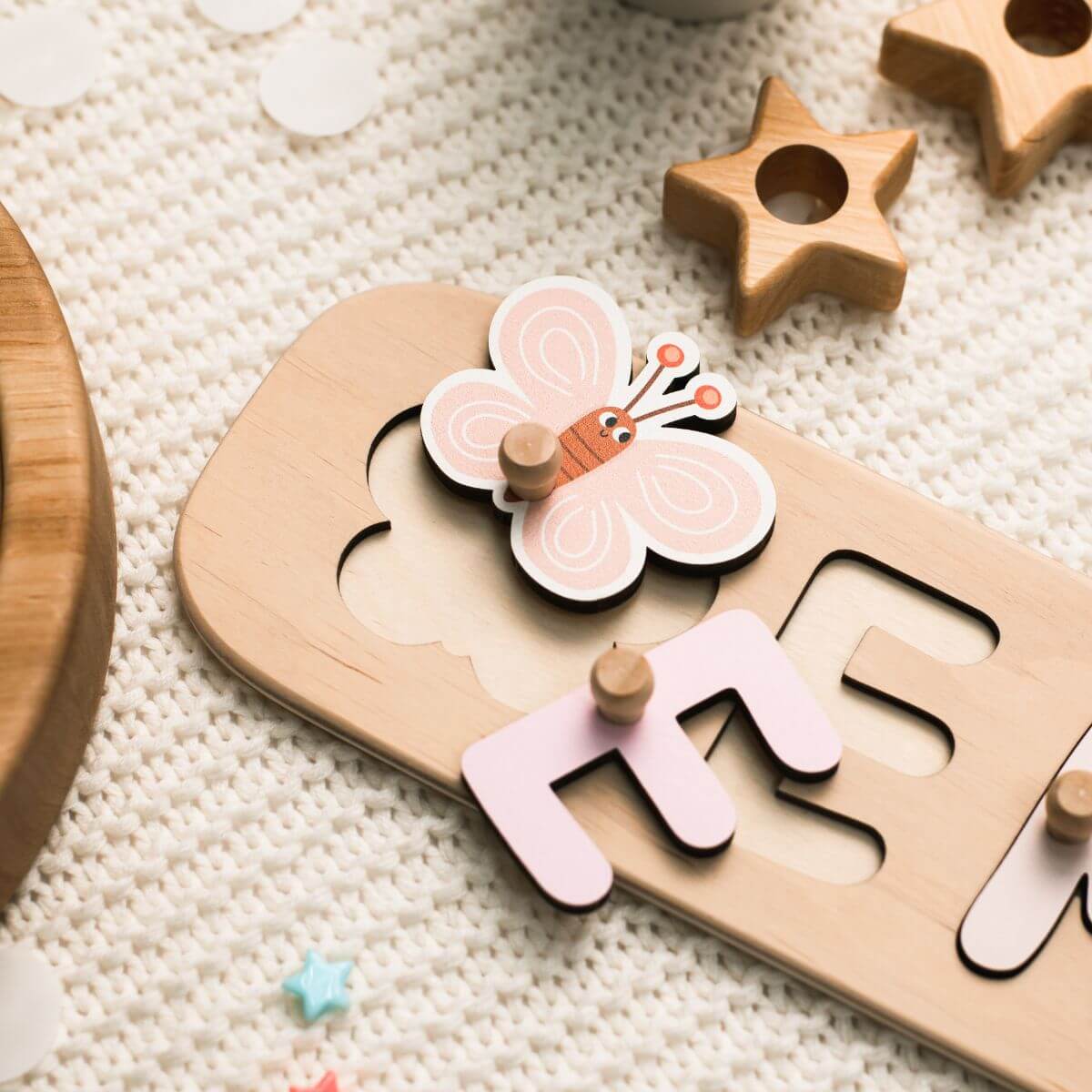 Personalized Wooden Name Puzzle with Pegs